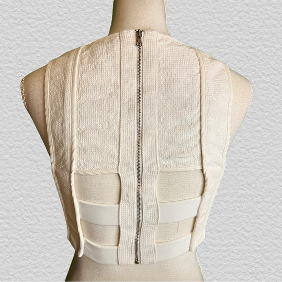 BCBGMaxAzria ‘Nyella’ Crossover Crop Top in “Off White” Size XS - Picture 8 of 13